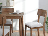 Lyncott Brown Dining Table and 4 Chairs (Set of 5)