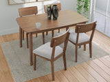 Lyncott Brown Dining Table and 4 Chairs (Set of 5)