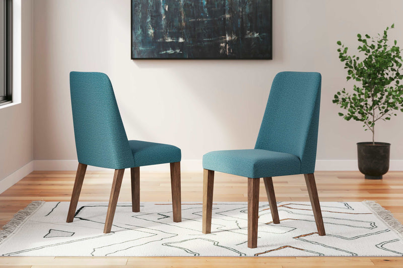 Lyncott Blue & Brown Dining Chair (Set of 2) - Ornate Home