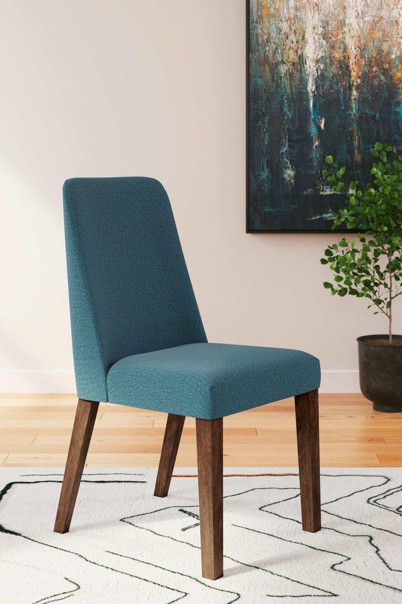 Lyncott Blue & Brown Dining Chair (Set of 2) - Ornate Home