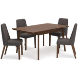 Lyncott Charcoal & Brown Dining Room Set / 5pc - Ornate Home