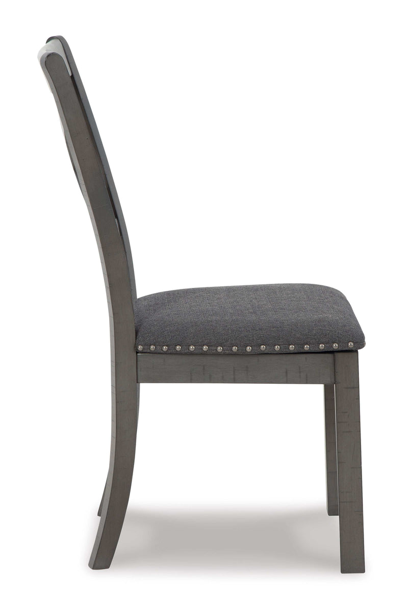 Myshanna Gray Dining Room Chair (Set of 2)