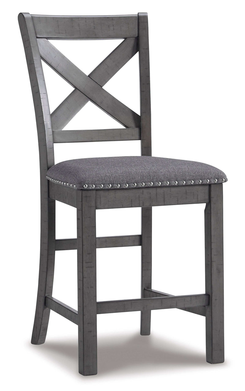 Myshanna Gray Counter Height Dining Chairs (Set of 2)