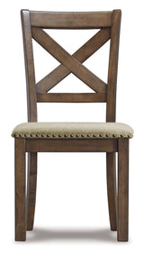 Moriville Beige Dining Table w/6 Chairs and Bench