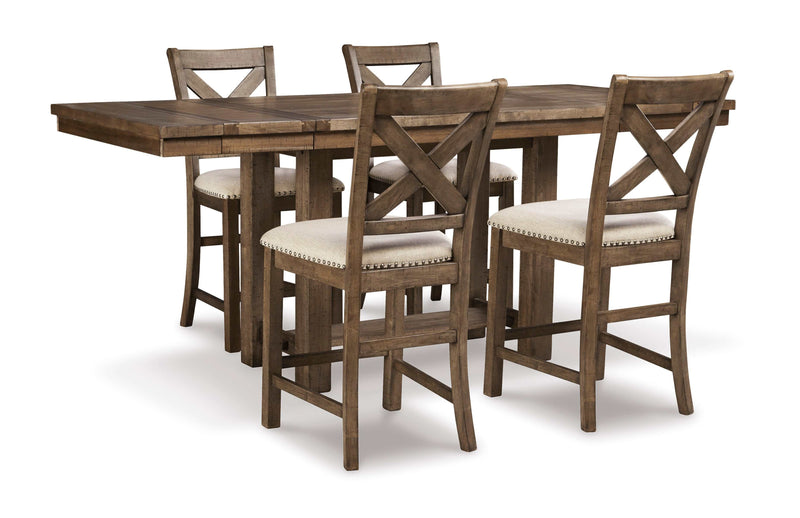 Moriville 5-Piece Counter Height Dining Room Set - Ornate Home