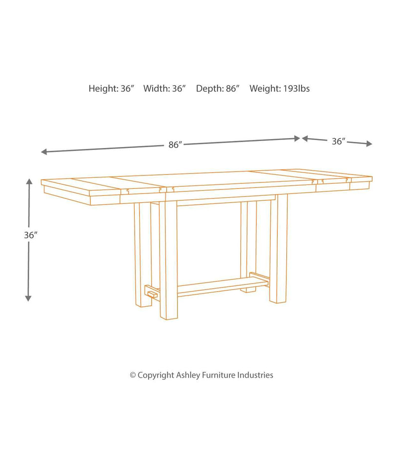 Moriville Counter Height Dining Extension Table - Ornate Home