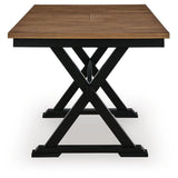 Wildenauer Brown/Black Counter Height Extension Dining Table and 4 Barstools (Online Special Price)
