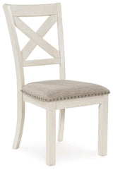 Robbinsdale Antique White Dining Table, 6 Chairs and Bench