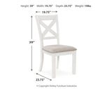 Robbinsdale Antique White Dining Table, 6 Chairs and Bench