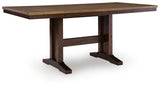 Anixburg Light Brown/Dark Brown Counter Height Dining Extension Table (Online Special Price)