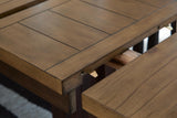 Anixburg Light Brown/Dark Brown Counter Height Dining Extension Table