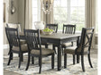 Tyler Creek Black/Gray Dining Table with 6 Chairs - Ornate Home