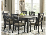 Tyler Creek Black/Gray Dining Table with 6 Chairs - Ornate Home