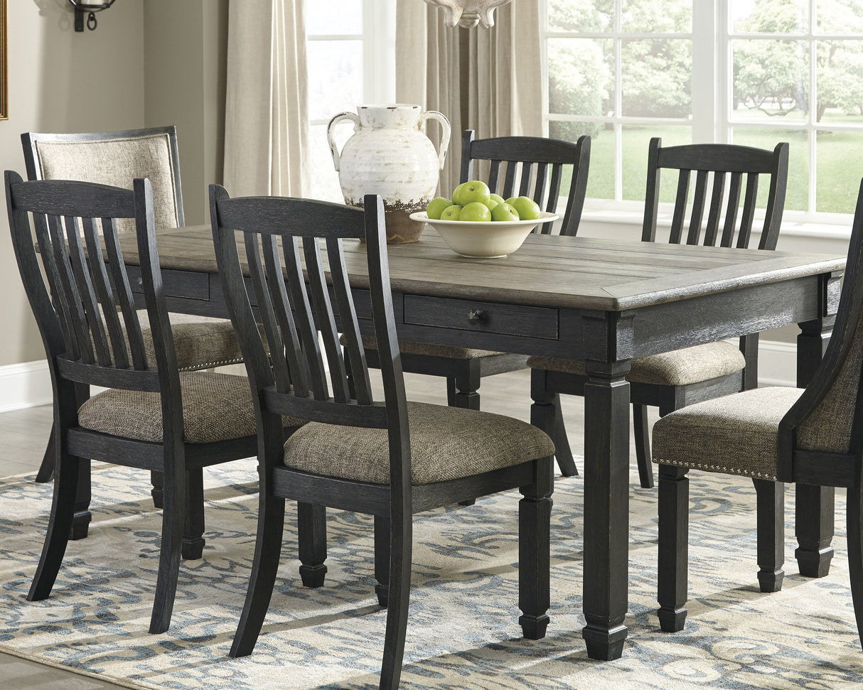 Tyler Creek Black/Grayish Brown Dining Table and 4 Chairs - Ornate Home