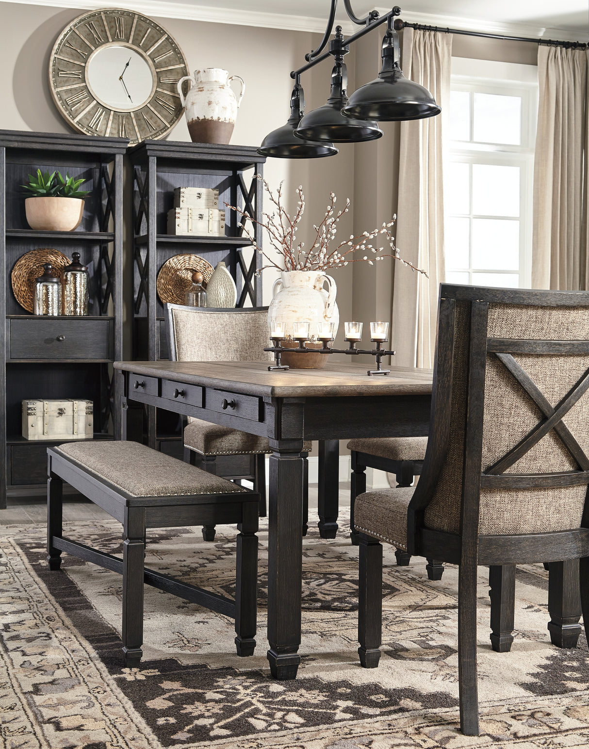 Tyler Creek Black/Grayish Brown Dining Chair (Set of 2) - Ornate Home