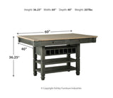 Tyler Creek Black/Gray Counter Height Dining Table - Ornate Home