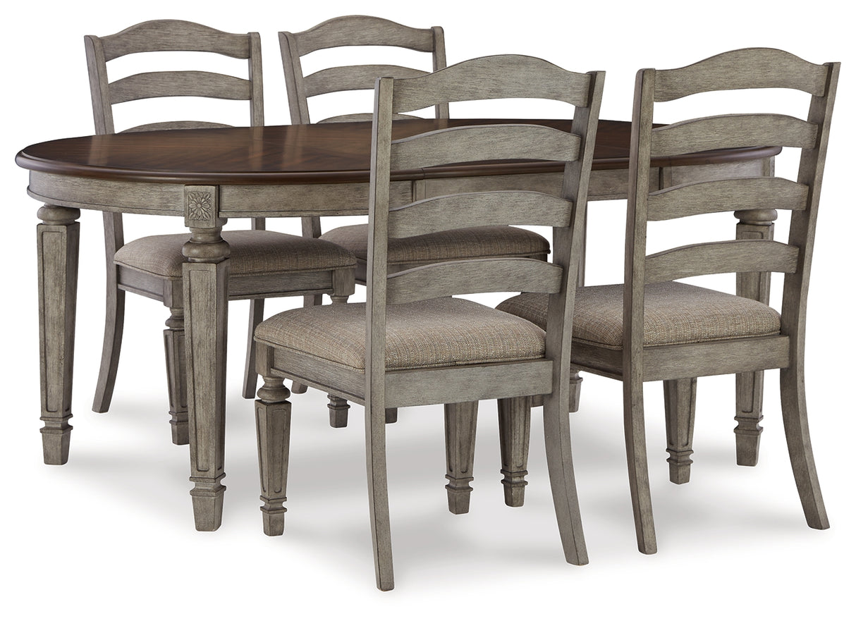 Lodenbay Gray Dining Table and 4 Chairs - Ornate Home