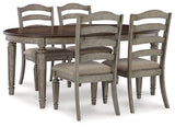 Lodenbay Gray Dining Table and 4 Chairs - Ornate Home