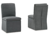 Krystanza Charcoal Dining Chair (Set of 2) - Ornate Home