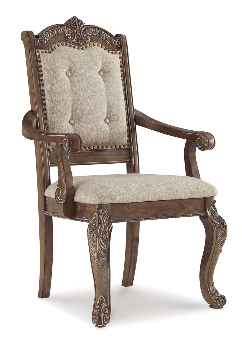 Charmond Brown Dining Room Arm Chair (Set of 2) - Ornate Home