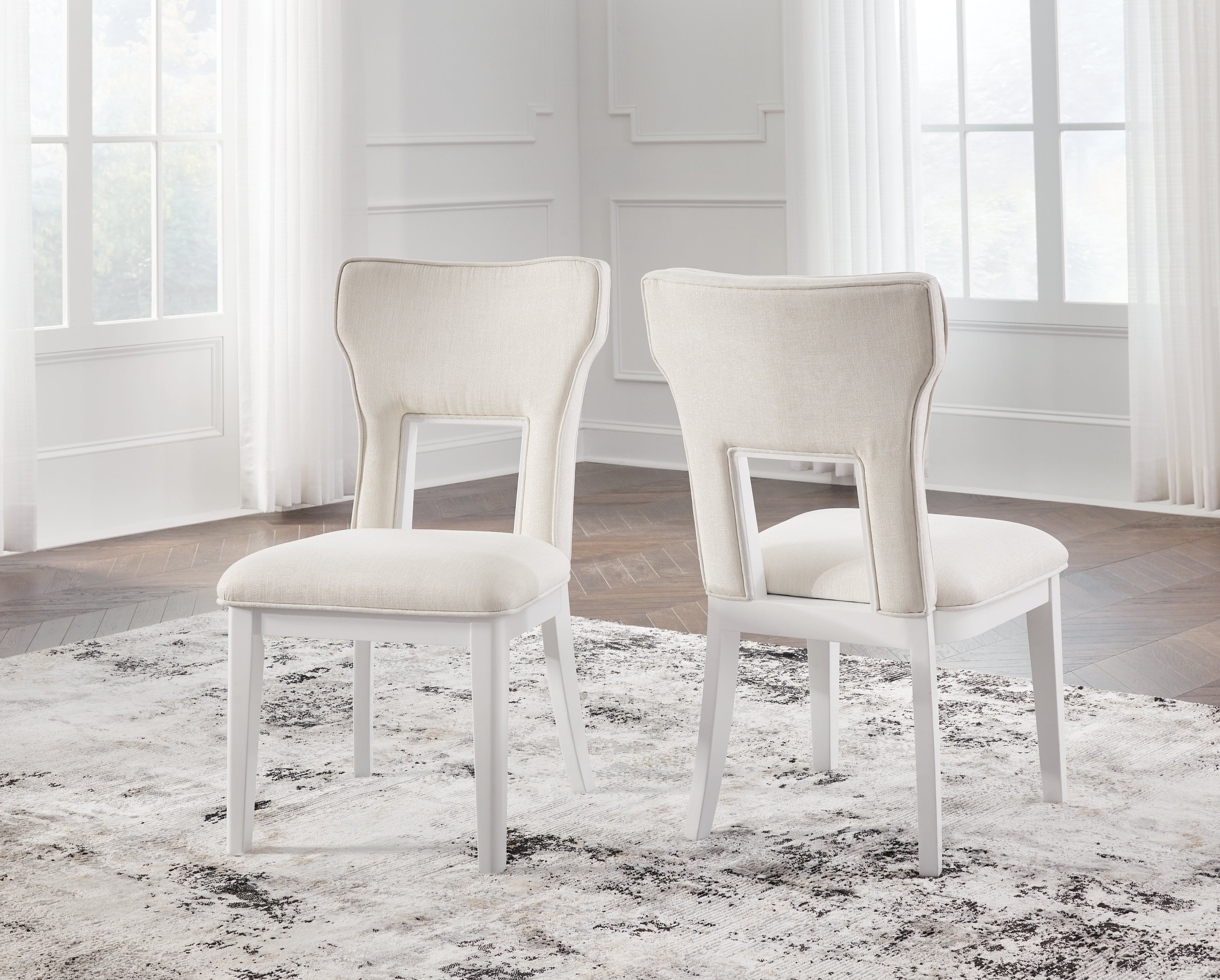 Chalanna White Dining Chair ( Set of 2) - Ornate Home