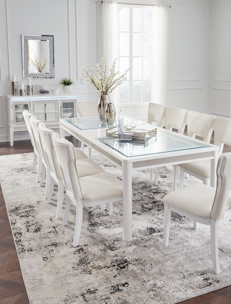 Chalanna Dining Table and 10 Chairs - Ornate Home