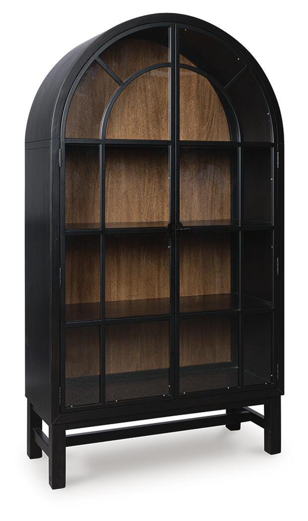 Chadworth Black/Brown Display Cabinet