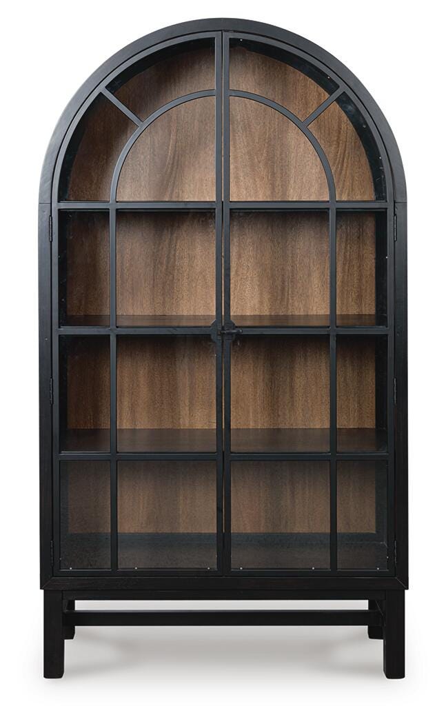 Chadworth Black/Brown Display Cabinet