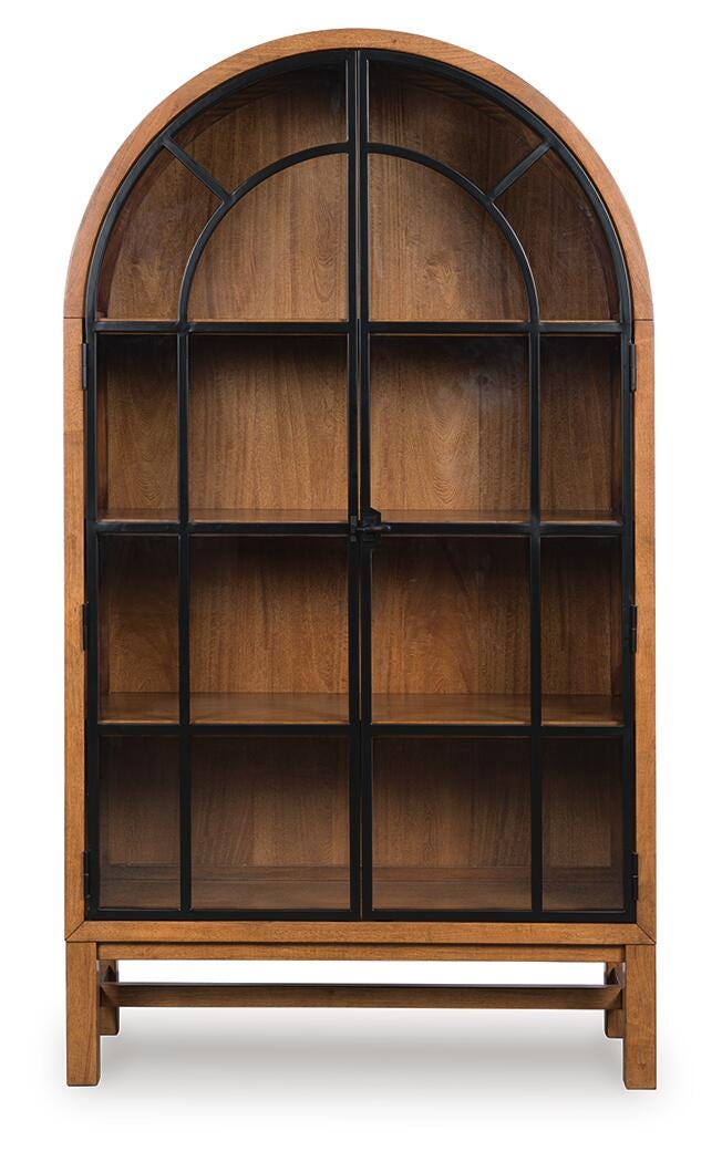 Chadworth Brown/Black Display Cabinet (Online Special Price)