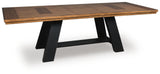 Chadworth Brown/Black Dining Extension Table (Online Special Price)