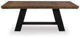 Chadworth Brown/Black Dining Extension Table