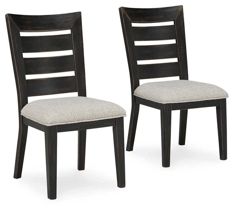 Galliden Black Dining Chair (Set of 2) - Ornate Home