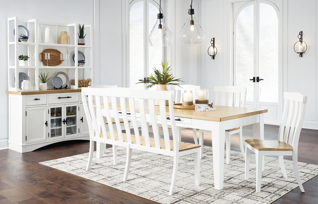 Ashbryn White/Natural Dining Hutch - Ornate Home