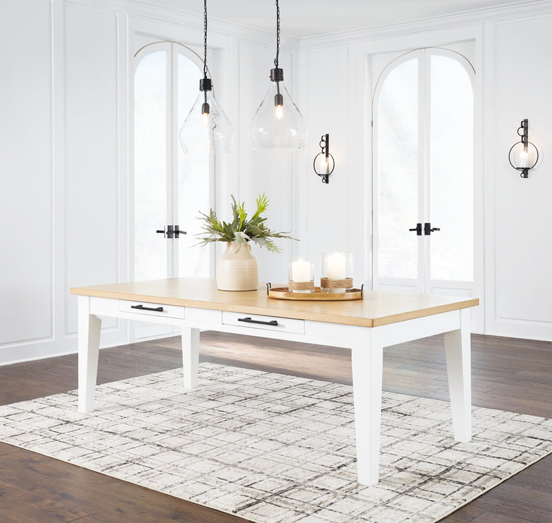Ashbryn White/Natural Dining Table - Ornate Home