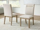 Lasinger Light Brown Dining UPH Side Chair (Set of 2) (Online Special Price)