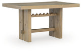 Lasinger Light Brown Counter Height Dining Table and 4 Barstools