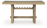 Lasinger Light Brown Counter Height Dining Table and 4 Barstools