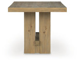 Lasinger Light Brown Counter Height Dining Table and 4 Barstools
