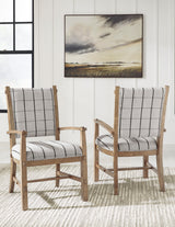 Ridgester Light Brown Extension Dining Table, 2 Arm Chairs and 8 Side Chairs
