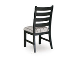 Ridgester Beige/Black/Light Brown Round Dining Table and 6 Chairs