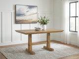 Ridgester Light Brown RECT Dining Room Counter Table