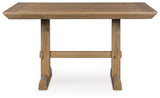 Ridgester Light Brown RECT Dining Room Counter Table