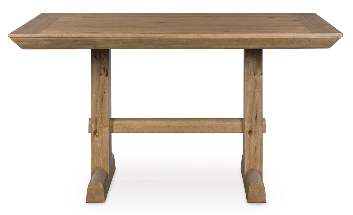 Ridgester Light Brown Counter Height Dining Table and 6 Barstools