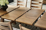 Ridgester Light Brown Extension Dining Table, 2 Arm Chairs and 8 Side Chairs