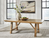 Ridgester Light Brown Extension Dining Table, 2 Arm Chairs and 8 Side Chairs