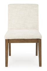 Marxmore Beige/Brown Dining UPH Side Chair (Set of 2)