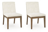 Marxmore Beige/Brown Dining UPH Side Chair (Set of 2)