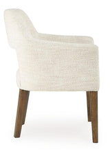 Marxmore Beige/Brown Dining UPH Arm Chair (Set of 2)