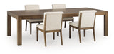 Marxmore Beige/Brown Extension Dining Table and 4 Chairs