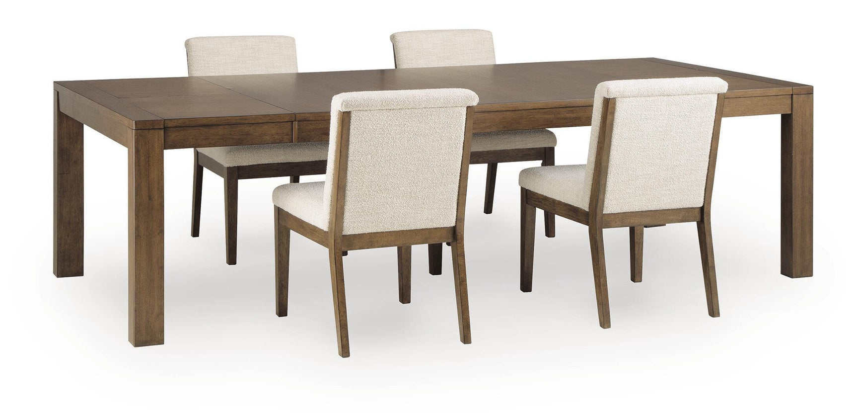 Marxmore Beige/Brown Extension Dining Table and 4 Chairs